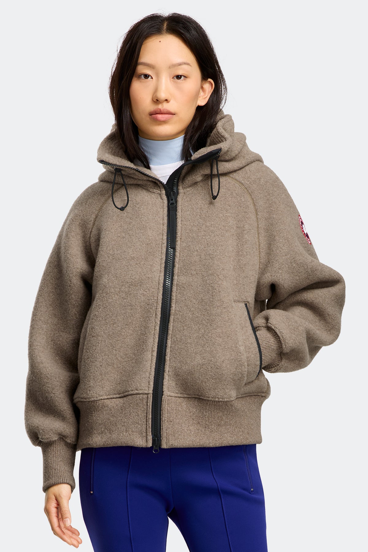 Chilliwack Fleece Bomber - Tan Heather 149 - on_front_closed_01
