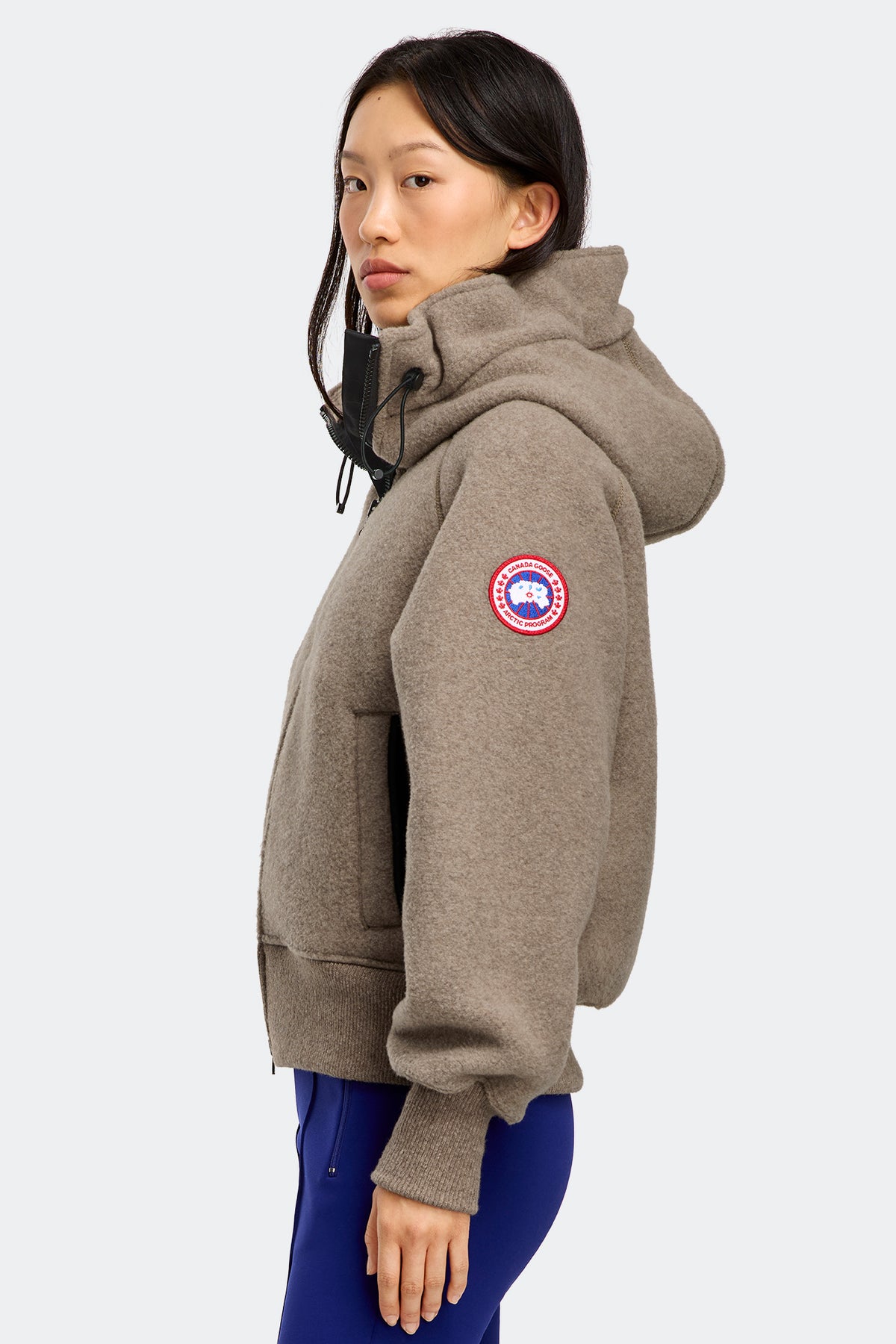 Chilliwack Fleece Bomber - Tan Heather 149 - on_side_01