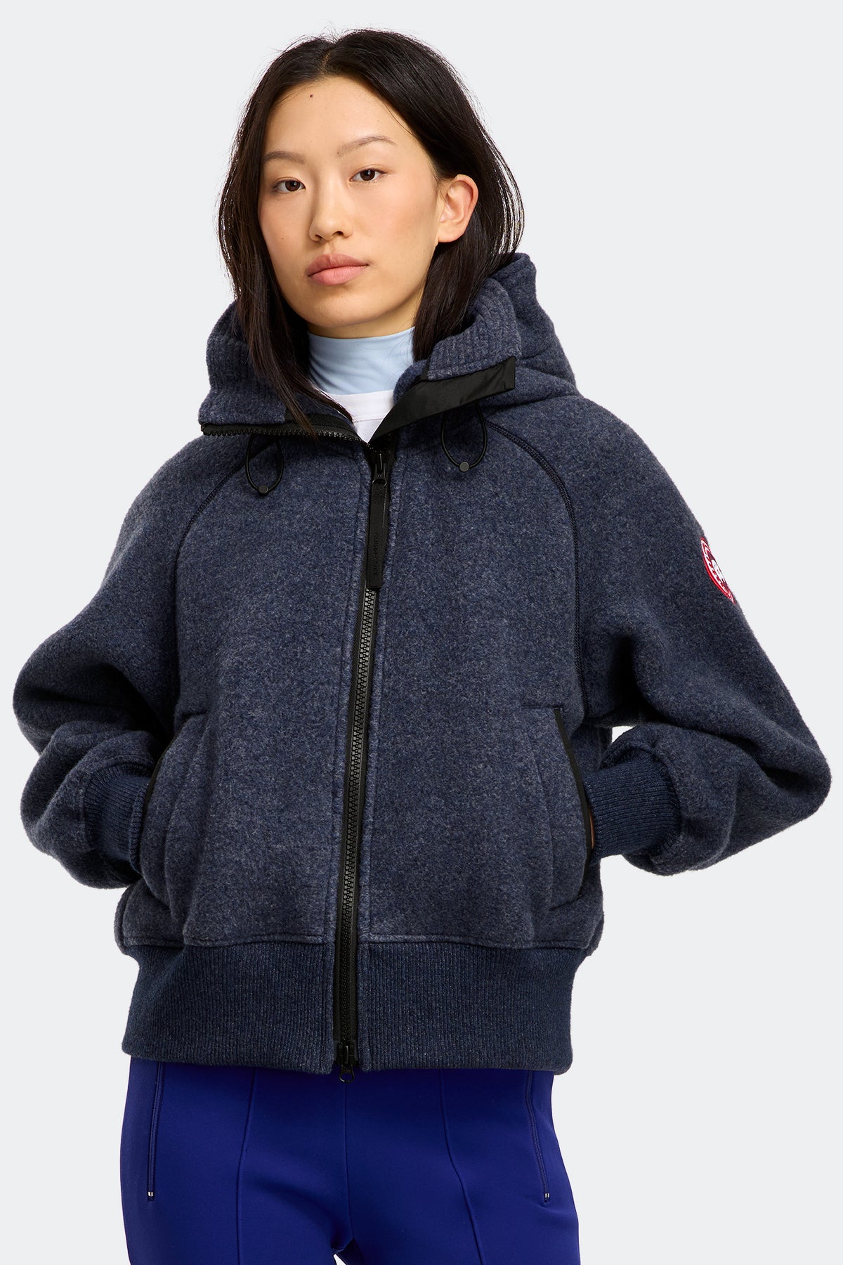 Chilliwack Fleece Bomber - Atlantic Navy 63 - on_front_closed_01