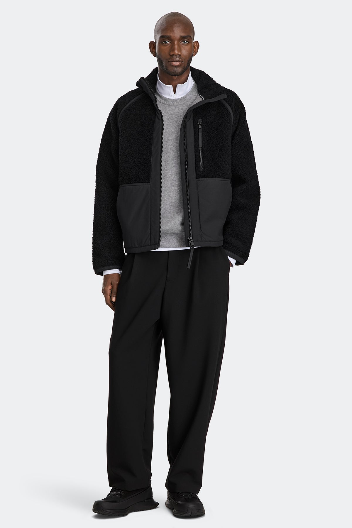 Westport Fleece Jacket - Black 9061 - on_full_body_01