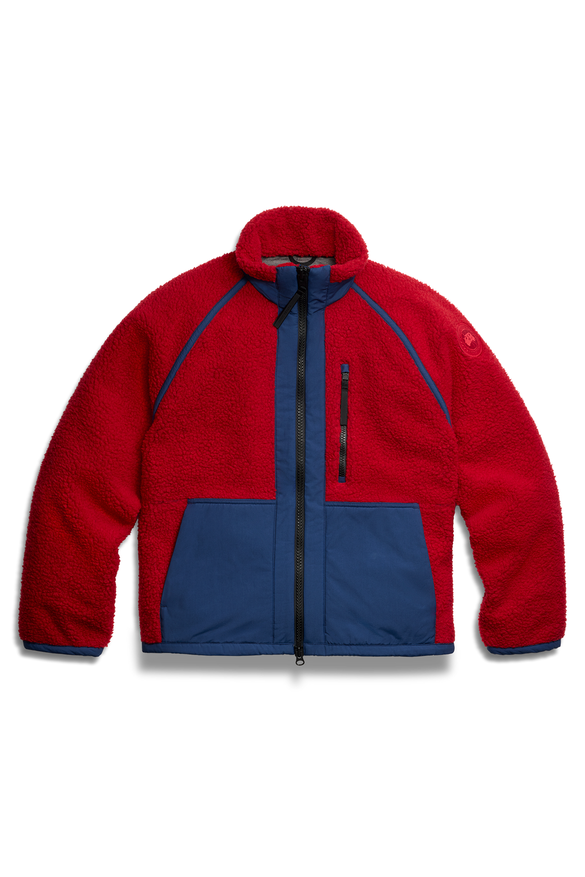 Westport Fleece Jacket - Carmine Red/Oxford Navy 9114 - off_flat_lay_01