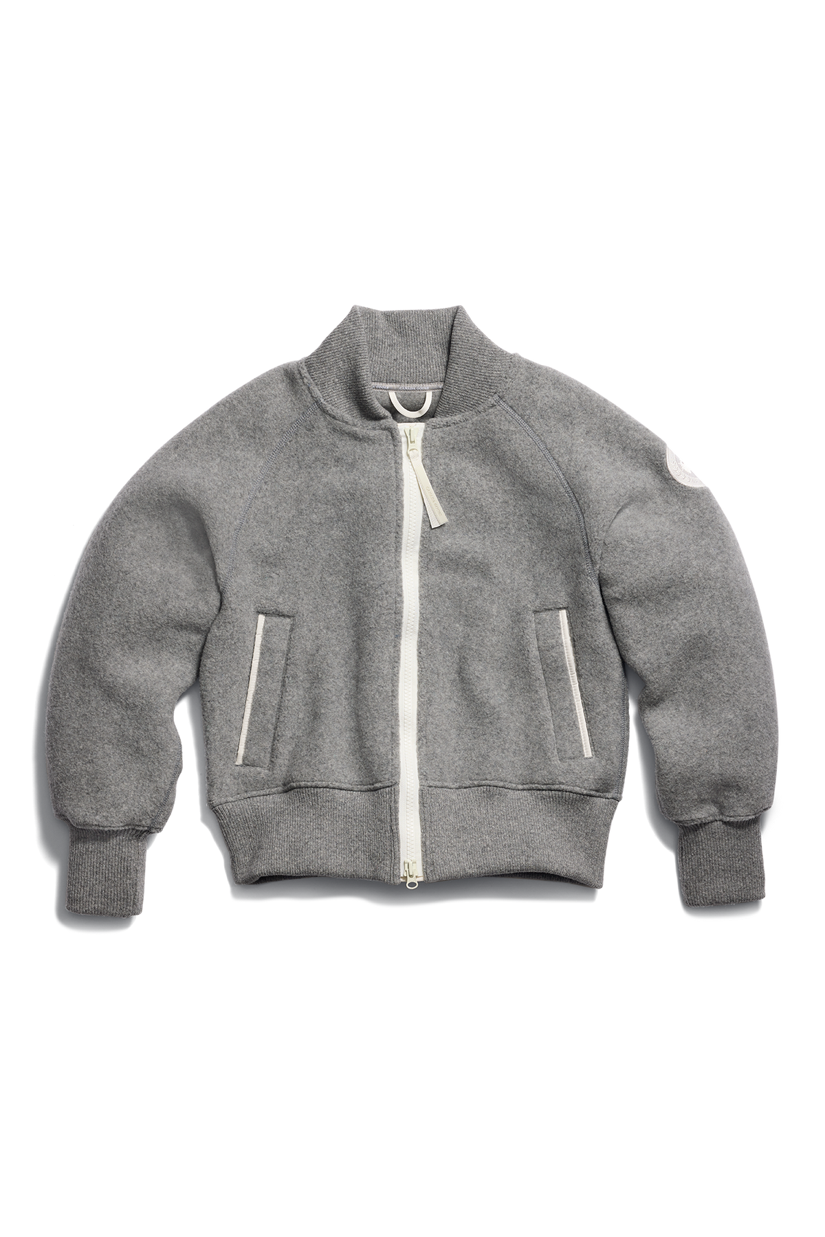 Sierra Fleece Bomber White Disc - Greige 9099 - off_flat_lay_01