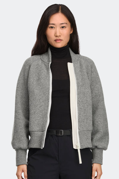 Blouson aviateur en polaire Sierra White Disc
