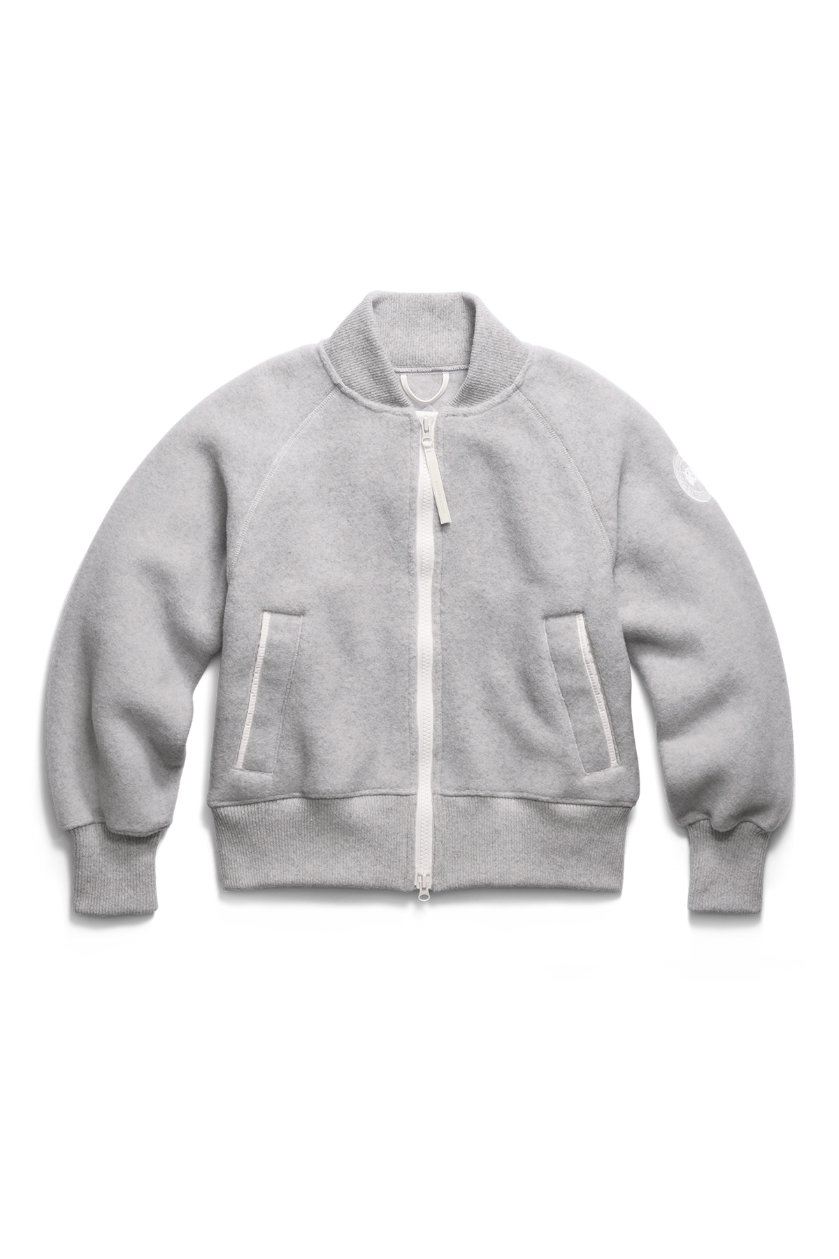Sierra Fleece Bomber White Disc - Silverbirch Heather 9309 - off_flat_lay_01