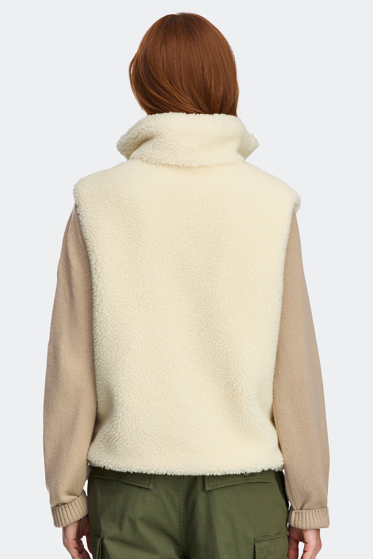 Soren Fleece Vest - Bone 9224 - on_back_01