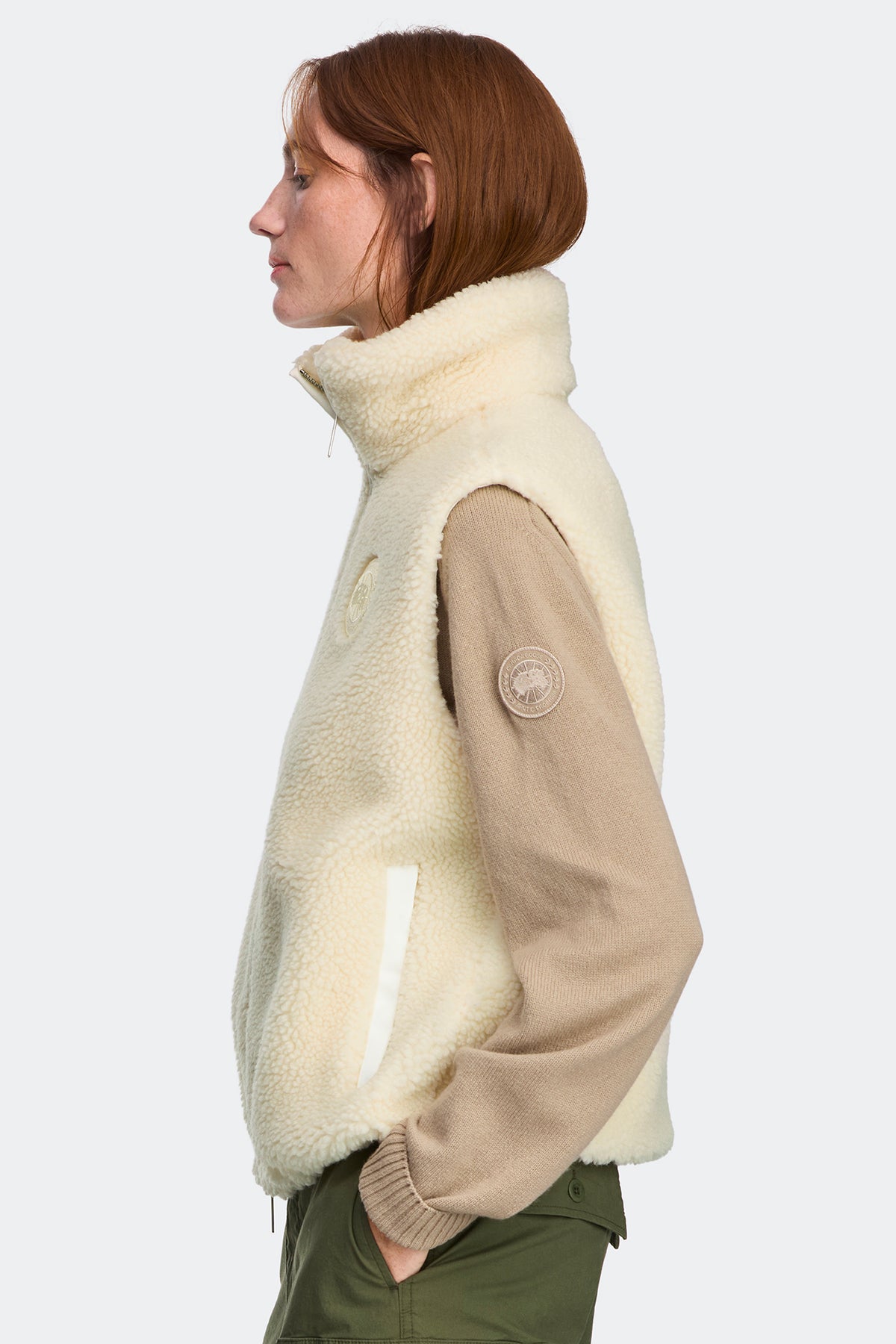 Soren Fleece Vest - Bone 9224 - on_side_01
