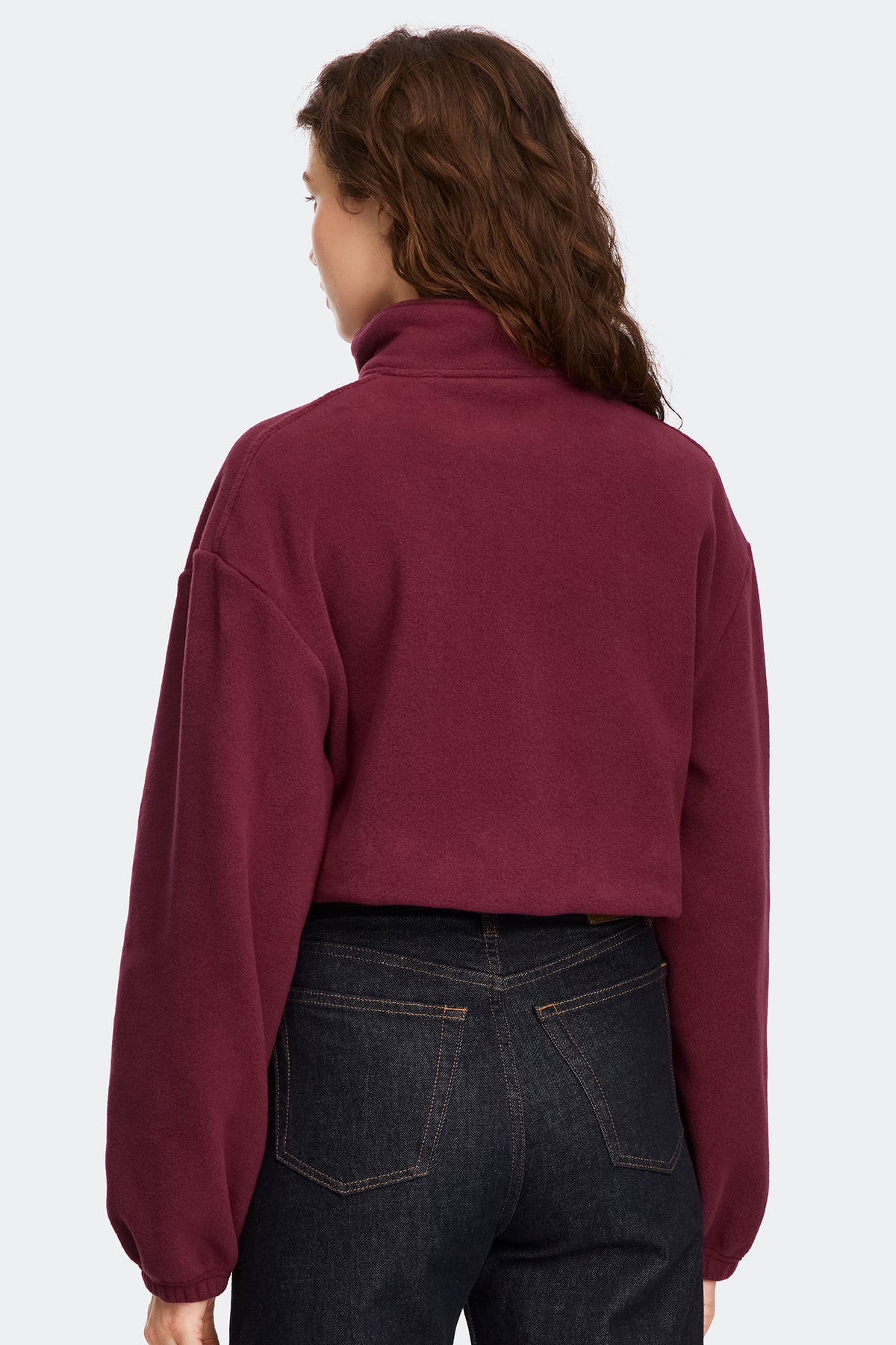 Tayen Fleece Jacket - Burnt Vermillion 9601 - on_back_01