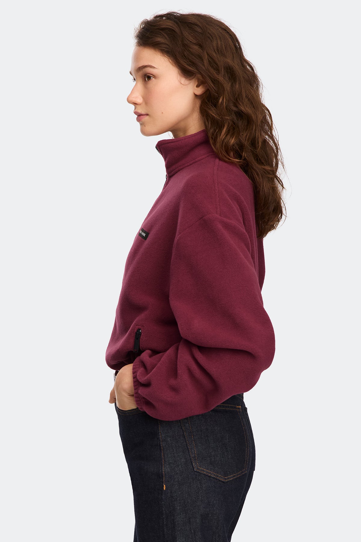 Tayen Fleece Jacket - Burnt Vermillion 9601 - on_side_01