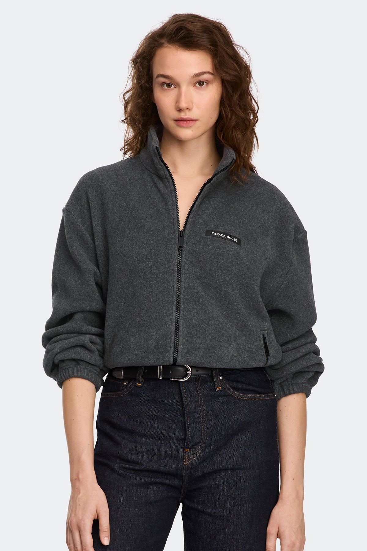 Tayen Fleece Jacket - Dark Quarry Grey 9625 - on_front_01
