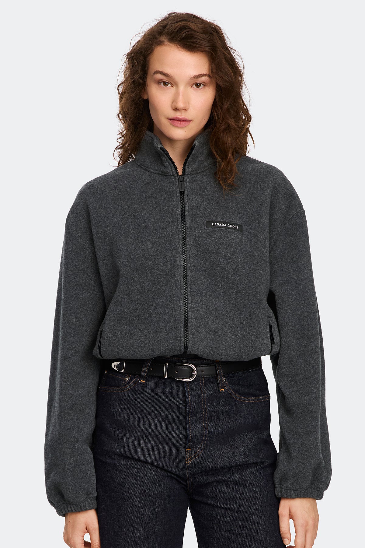 Tayen Fleece Jacket - Dark Quarry Grey 9625 - on_front_closed_01