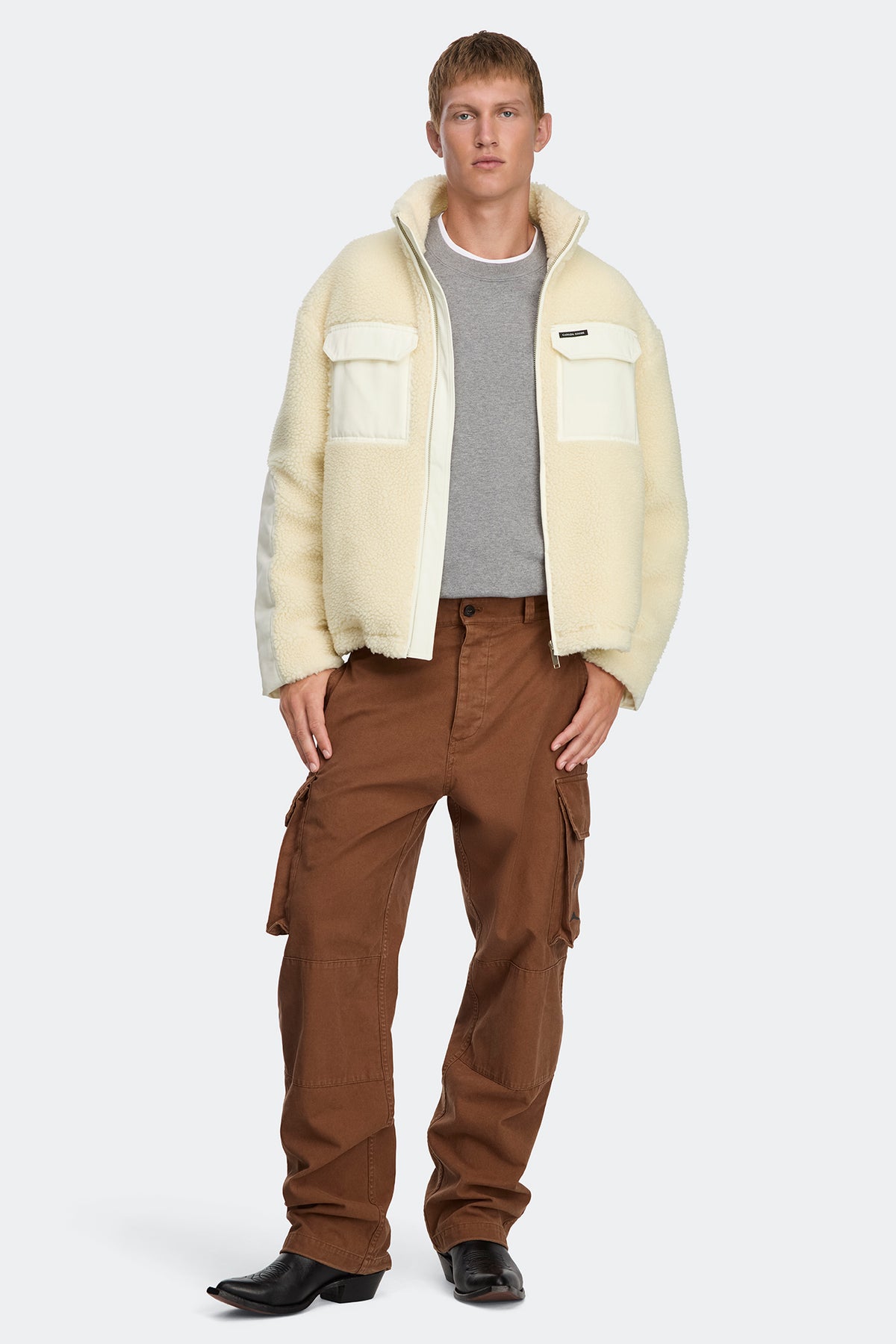 Harrier Fleece Jacket - Bone 9224 - on_full_body_01
