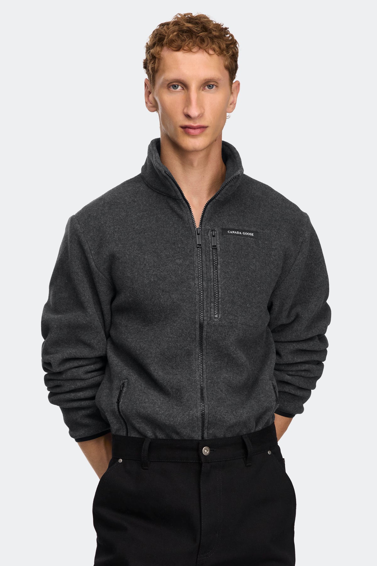 Loma Fleece Jacket - Dark Quarry Grey 9625 - on_front_01