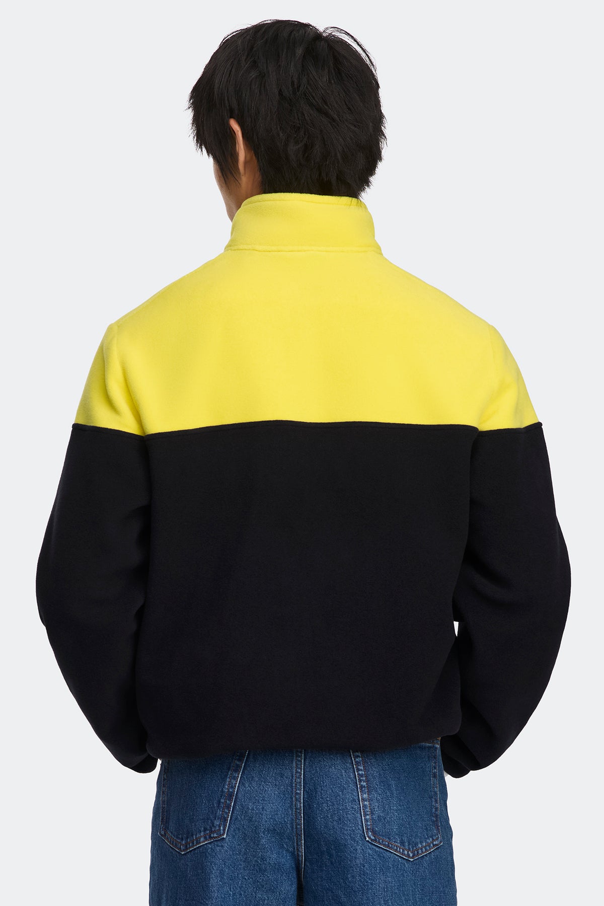 Loma Colour Block Fleece Half Zip - Solar Aria/Black 9655 - on_back_01