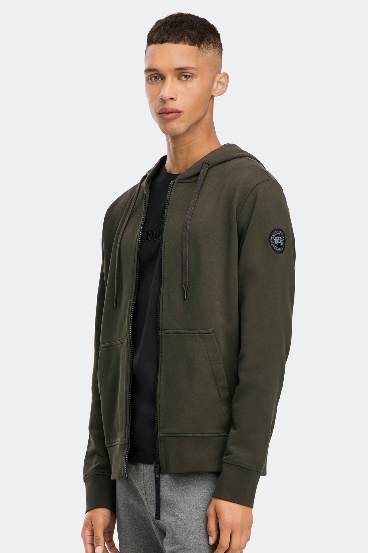 Huron Full Zip Hoodie Black Disc - Volcano 9782 - on_side_01