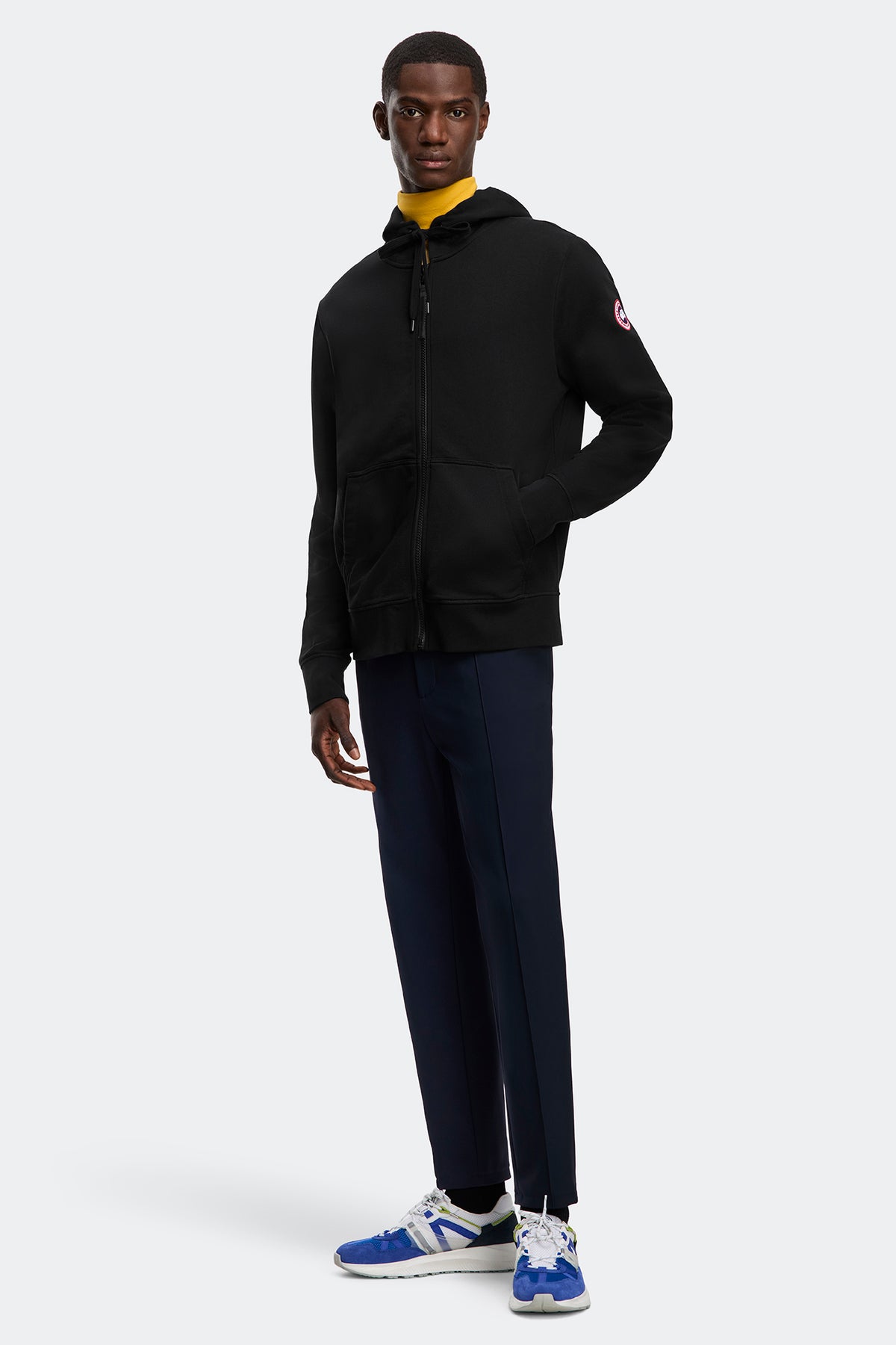 Huron Full Zip Hoodie - Black 9061 - on_full_body_01