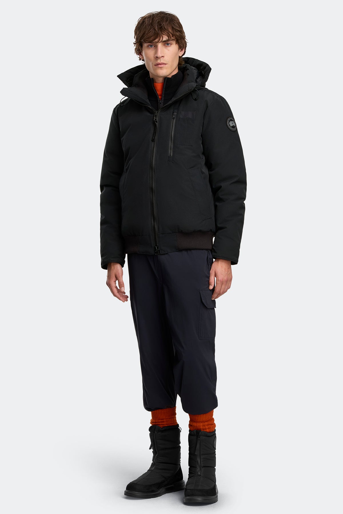 Men's Crofton Fold Down Puffer Boot - Black 61 - on_full_body_01