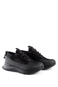Women's Glacier Trail Sneaker - Black/Black 9381 - off_side_01
