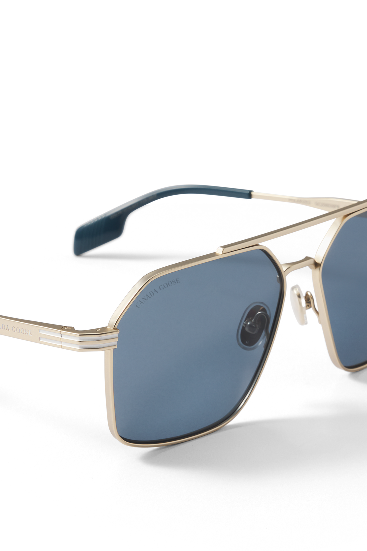 Moraine Sunglasses - Matte Gold/Blue 9859 - off_side_02