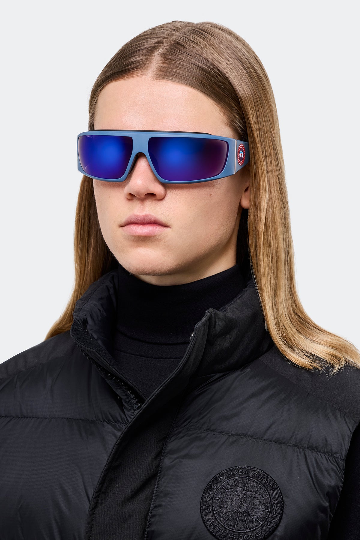 Summit Sunglasses - Matte Blue/Mirror Blue 9830 - on_front_01