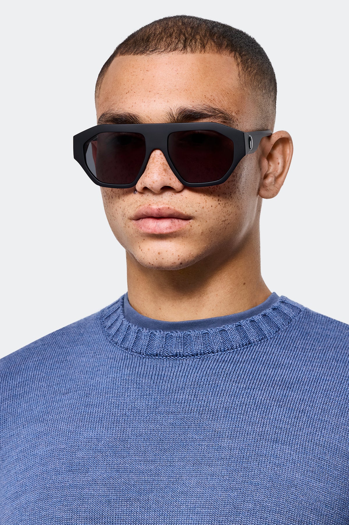 Tekapo Sunglasses - Matte Black/Grey 9823 - on_front_01