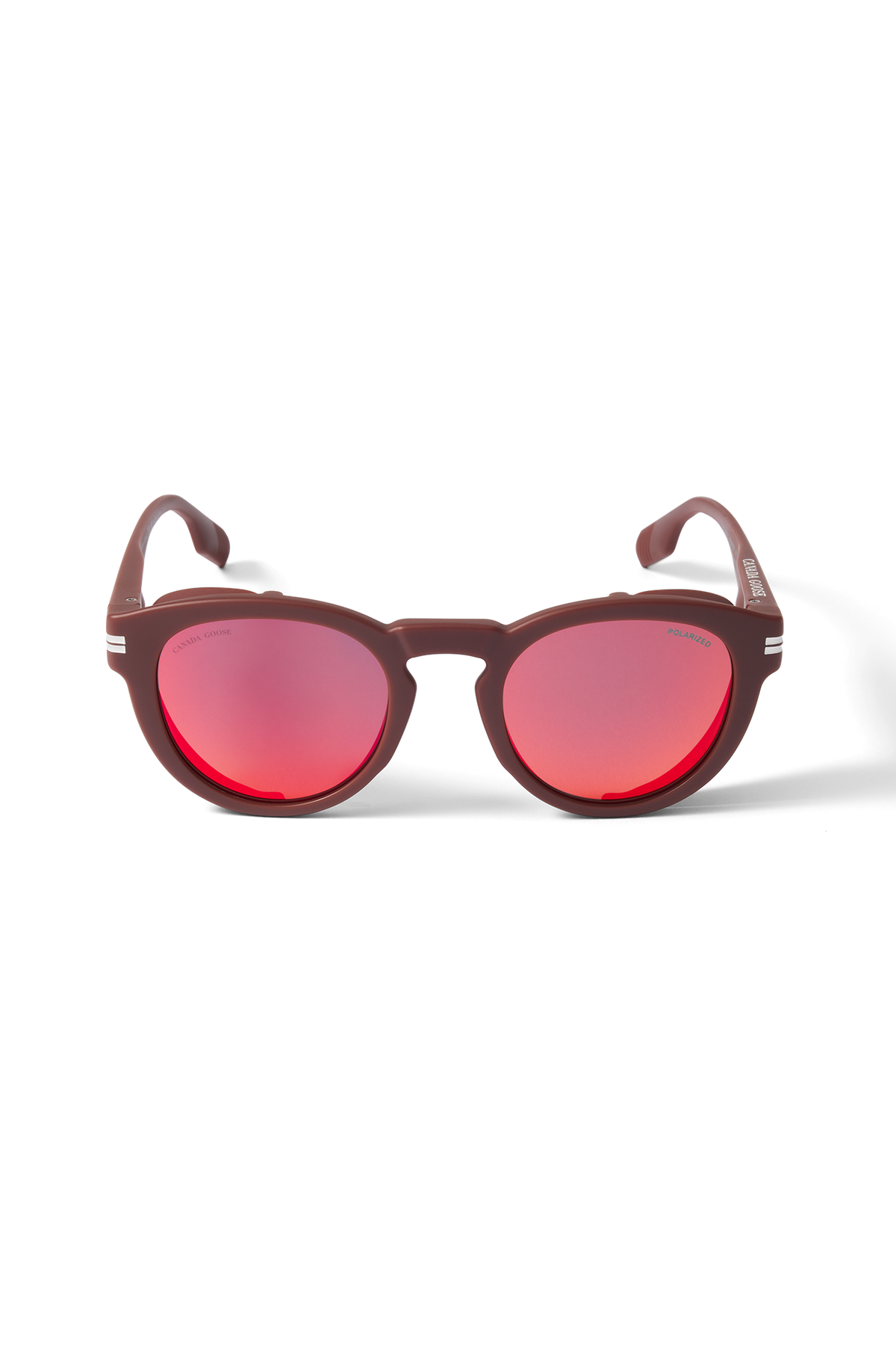 Salar Sunglasses - Matte Burgundy/Grey Flash Red 9835 - off_front_01