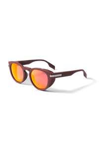 Salar Sunglasses - Matte Burgundy/Grey Flash Red 9835 - off_side_01