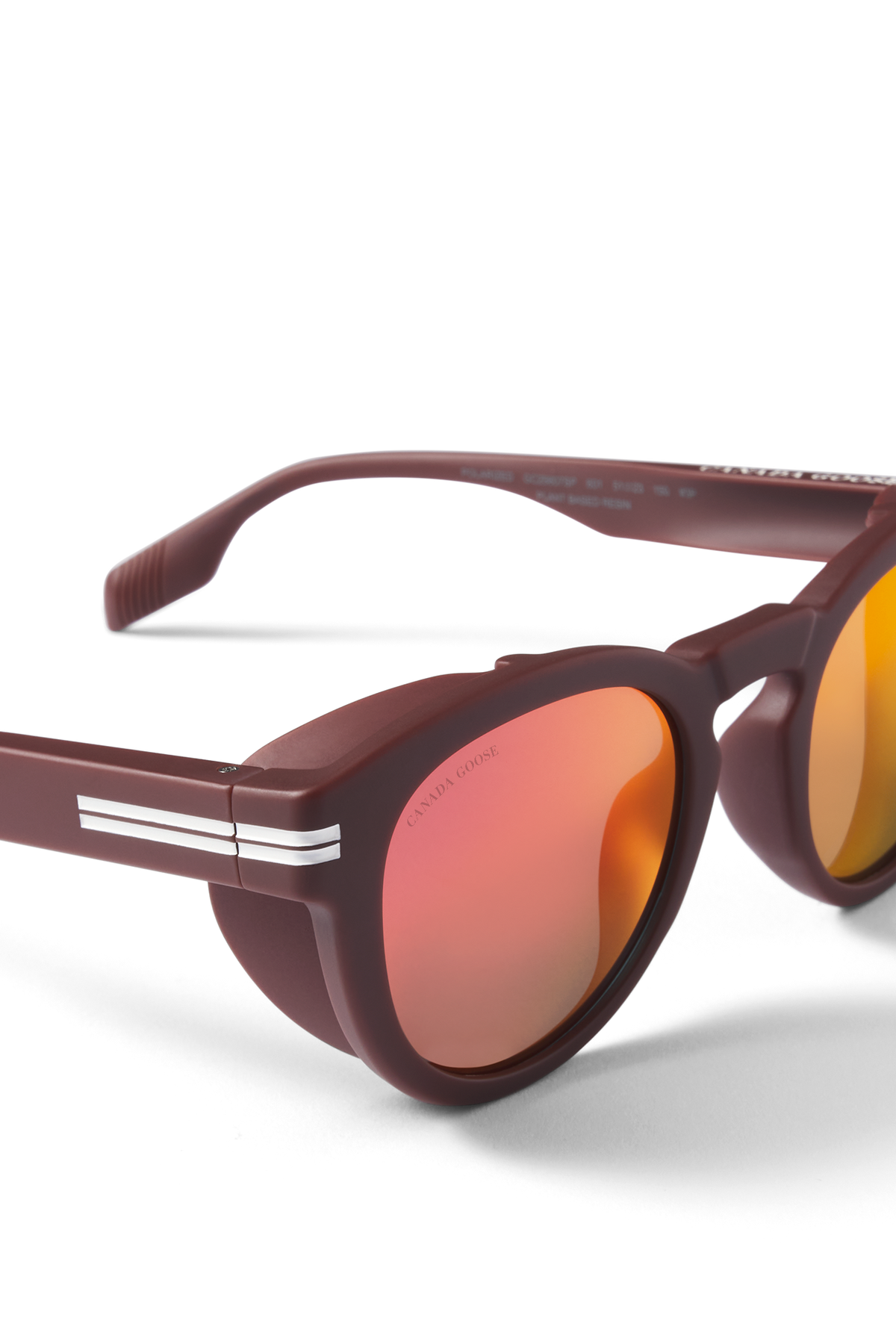 Salar Sunglasses - Matte Burgundy/Grey Flash Red 9835 - off_side_02