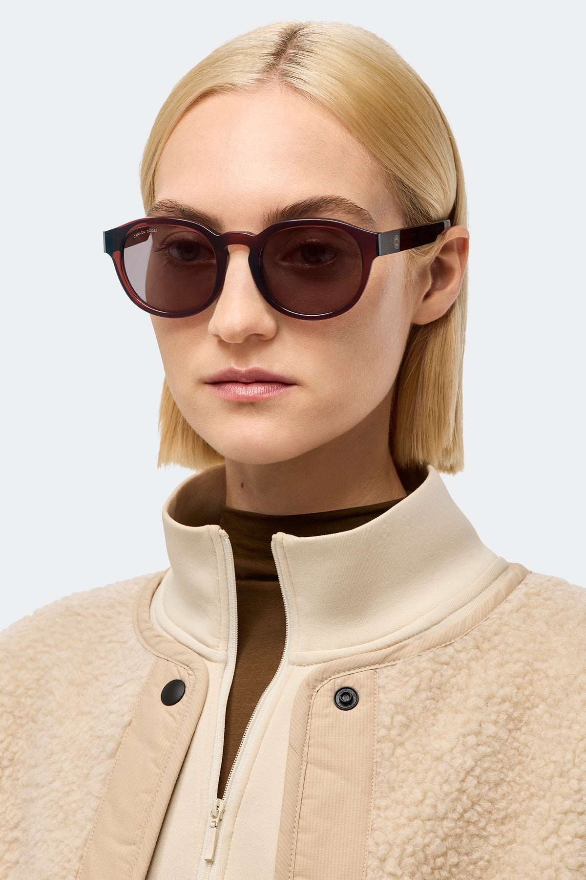 Como Sunglasses - Burgundy/Grey 9074 - on_front_01