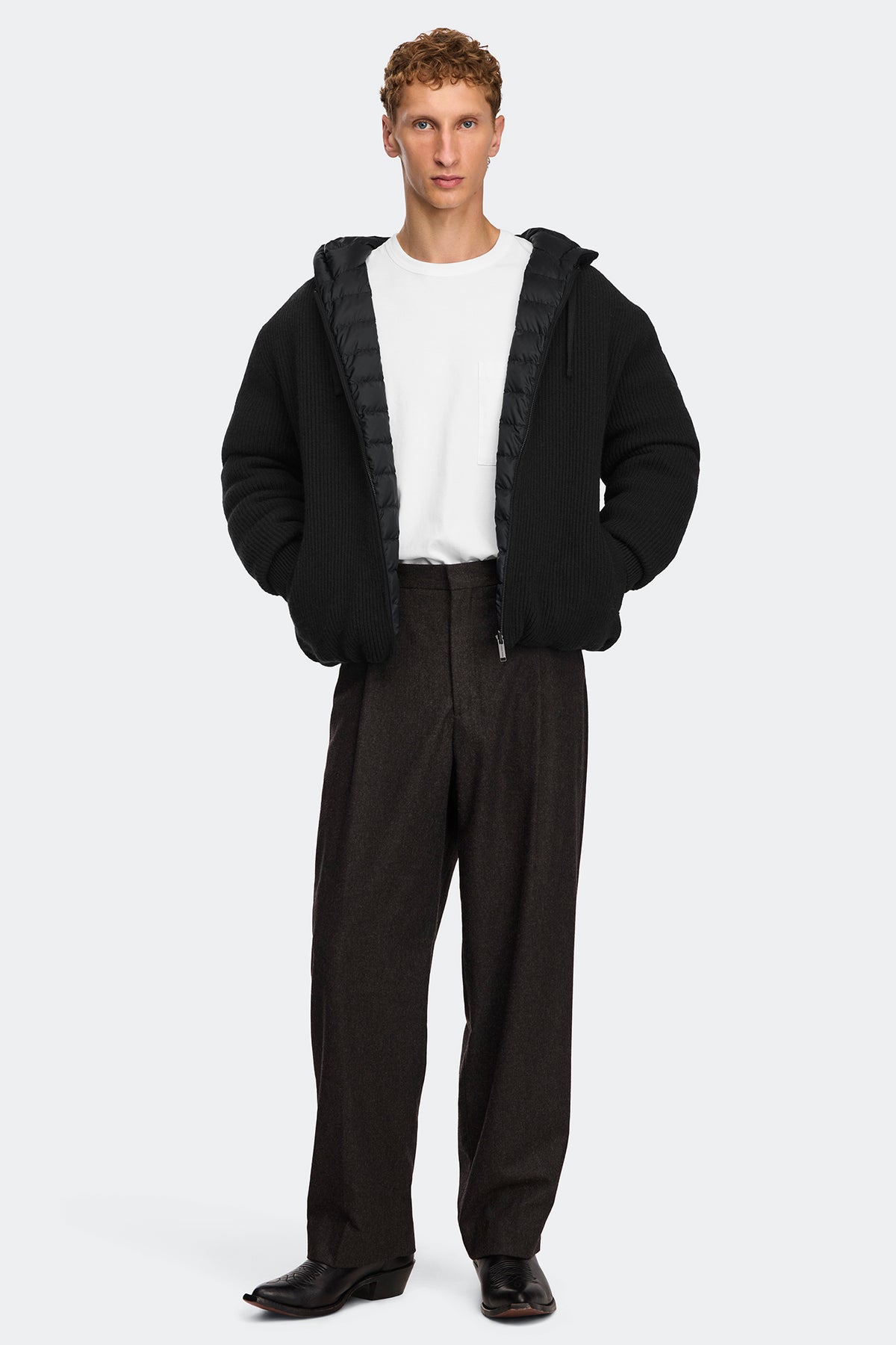 HyBridge® Hunter Full Zip Hoodie - Black 9061 - on_full_body_01