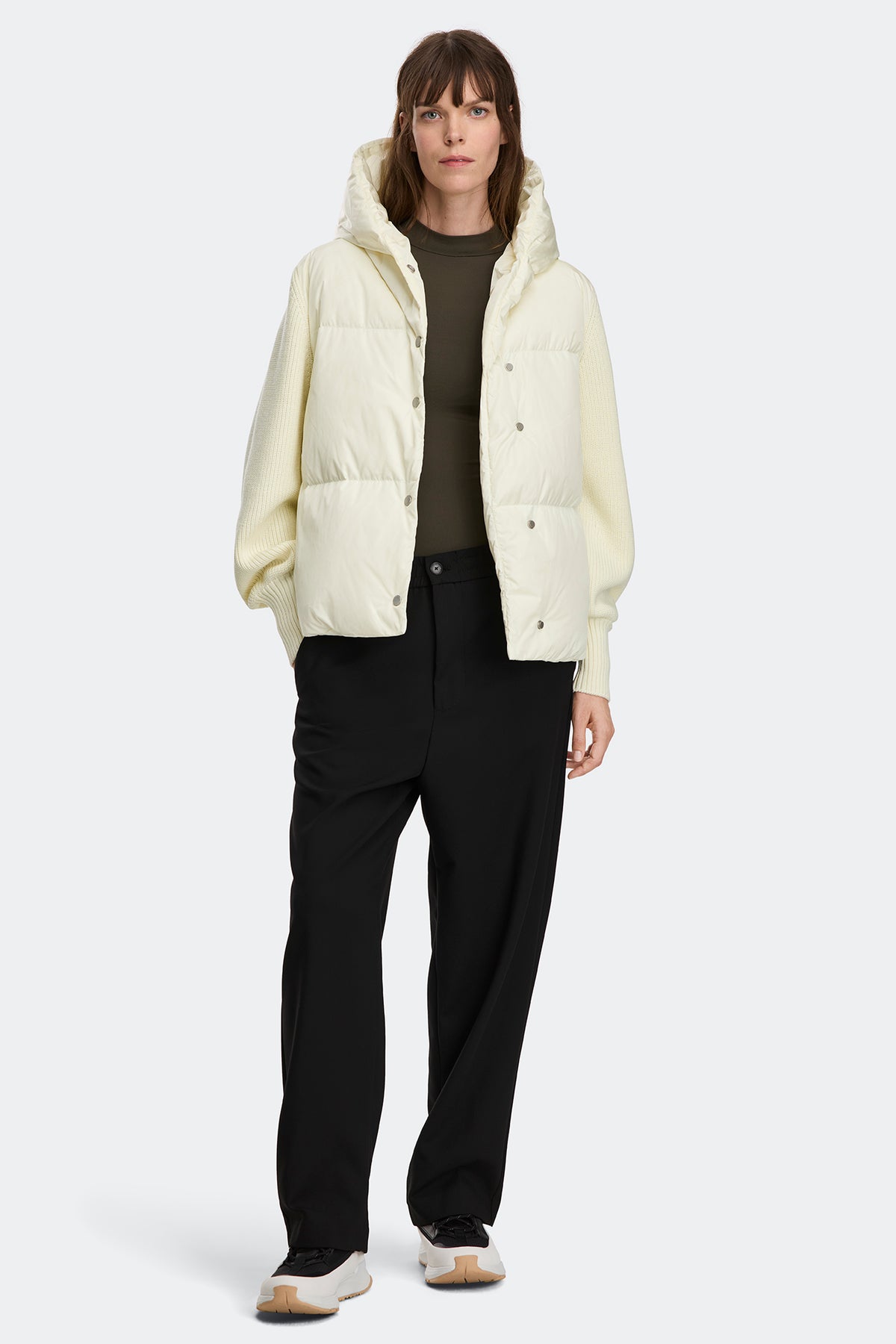 HyBridge® Astoria Knit Hoodie - Cottongrass 9467 - on_full_body_01