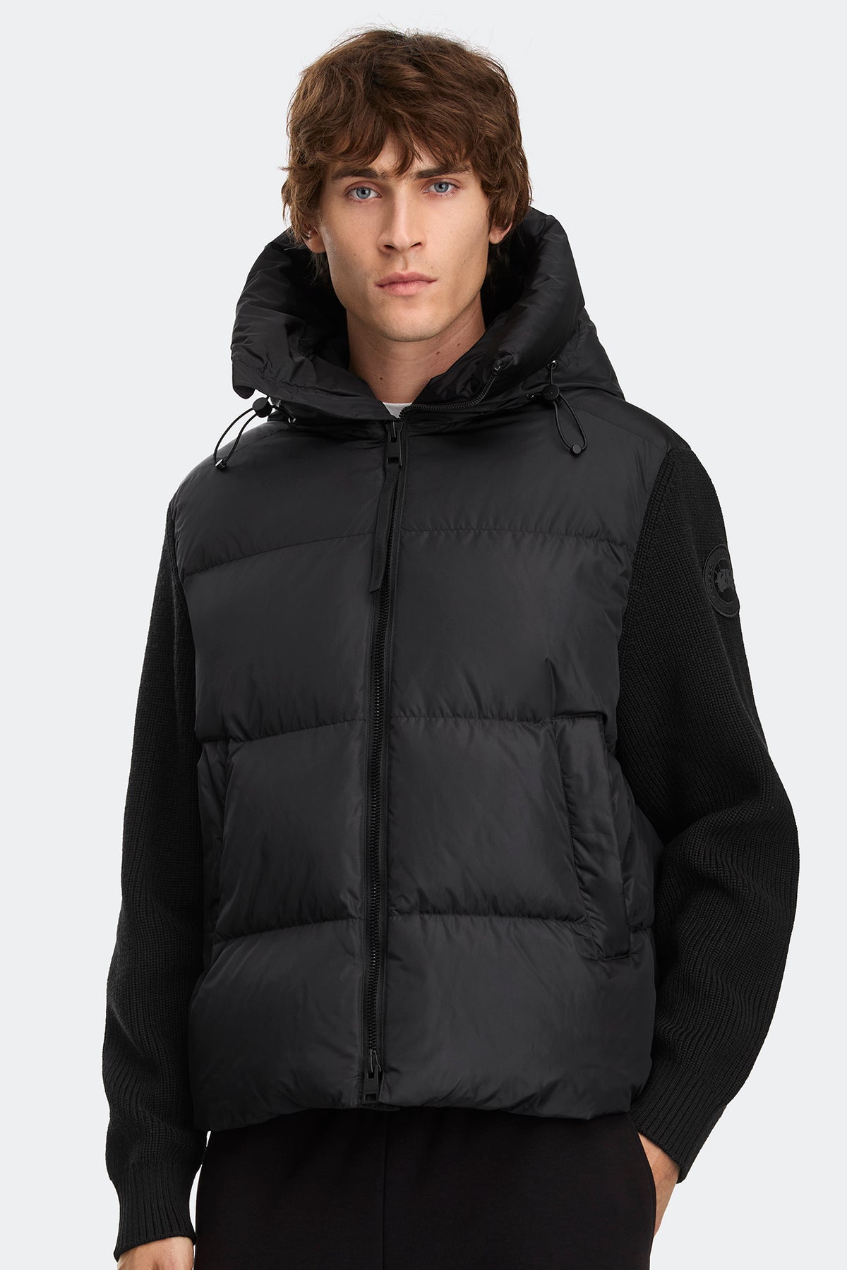 HyBridge® Grove Knit Hoodie - Black 9061 - on_front_closed_01