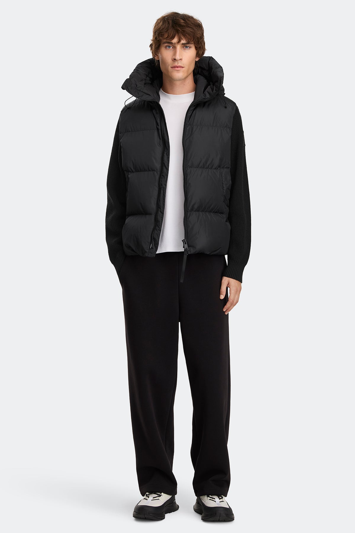 HyBridge® Grove Knit Hoodie - Black 9061 - on_full_body_01