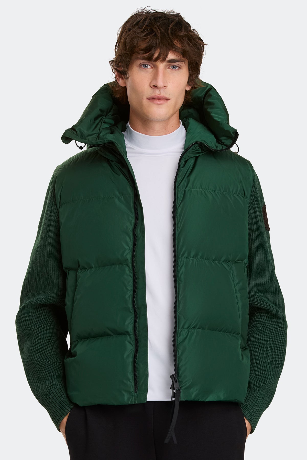 HyBridge® Grove Knit Hoodie - Glade Green 9848 - on_front_01
