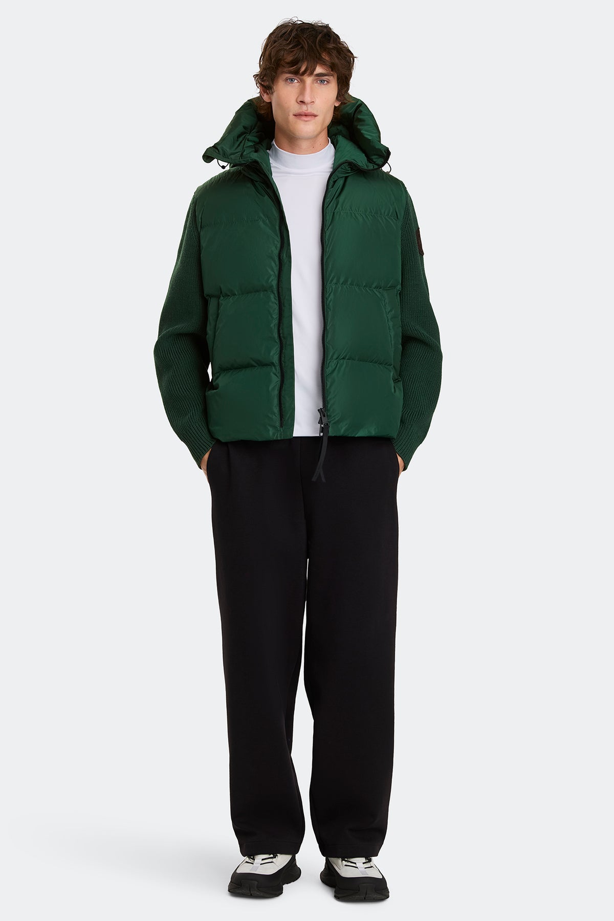 HyBridge® Grove Knit Hoodie - Glade Green 9848 - on_full_body_01